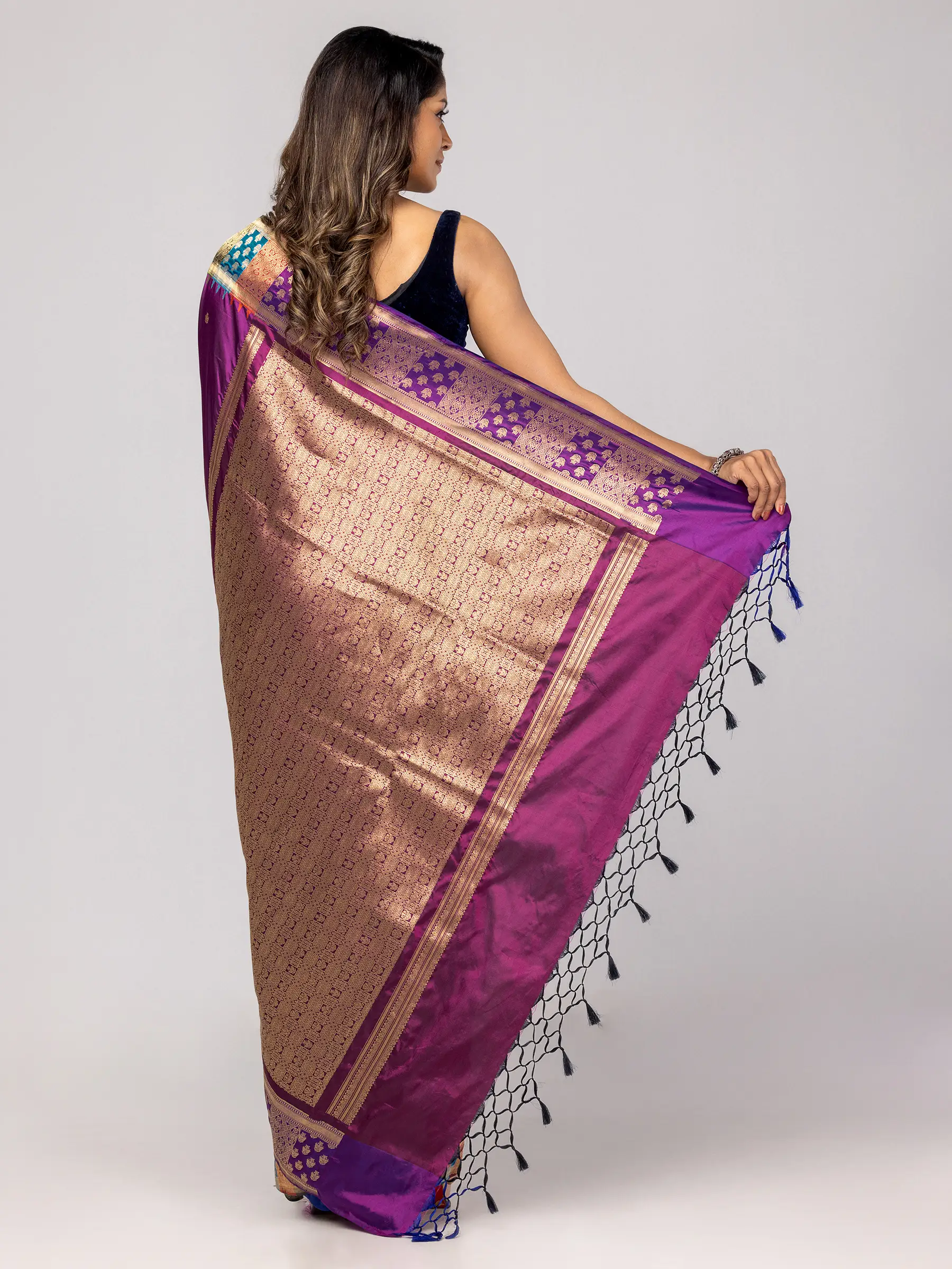 Purple Mirpur Katan Saree