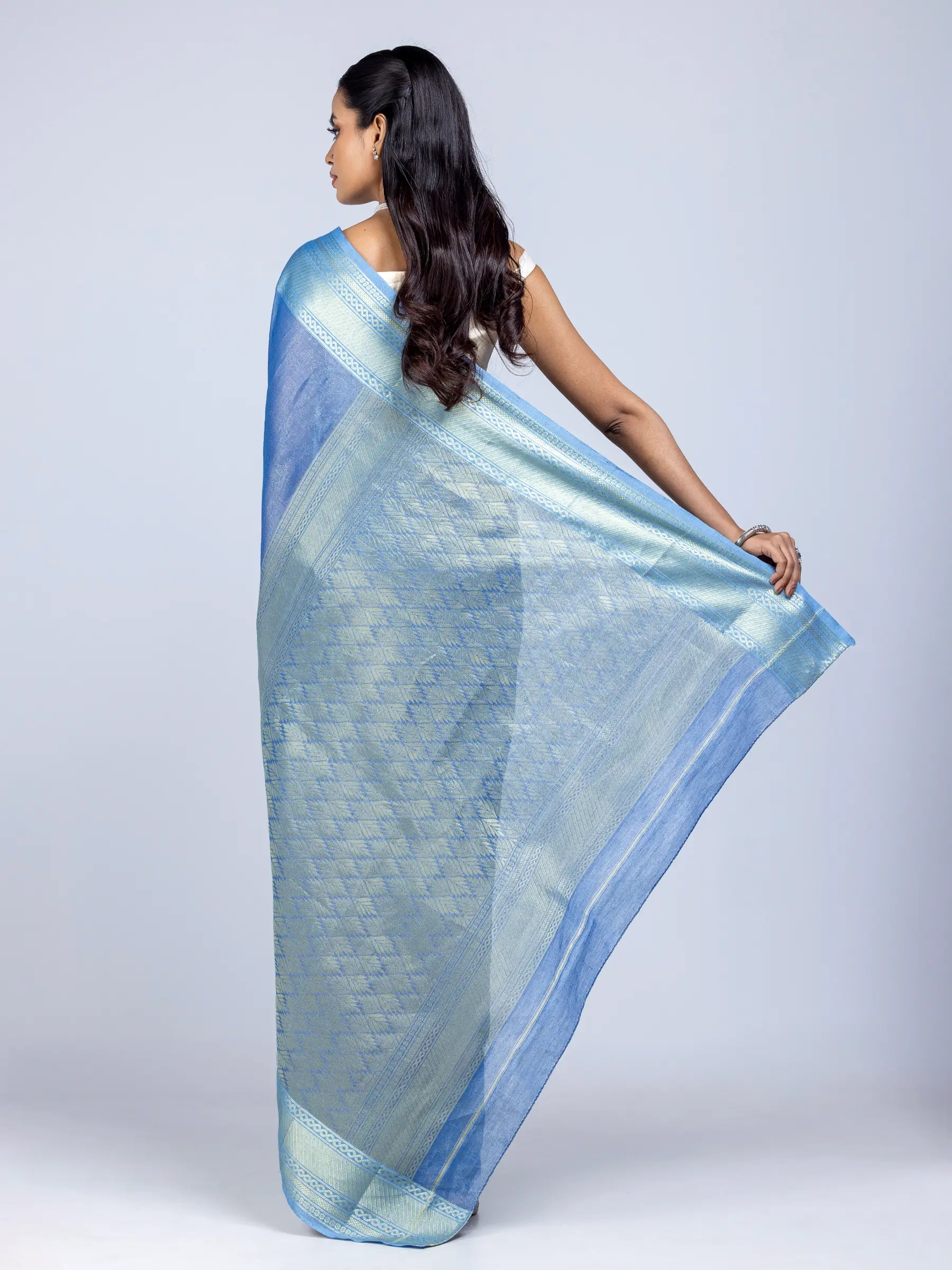 Pink Printed Cotton Saree