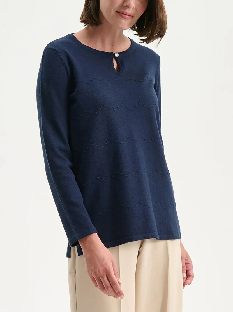 Womens Elegant Knit Pullover Long Sleeve Sweater