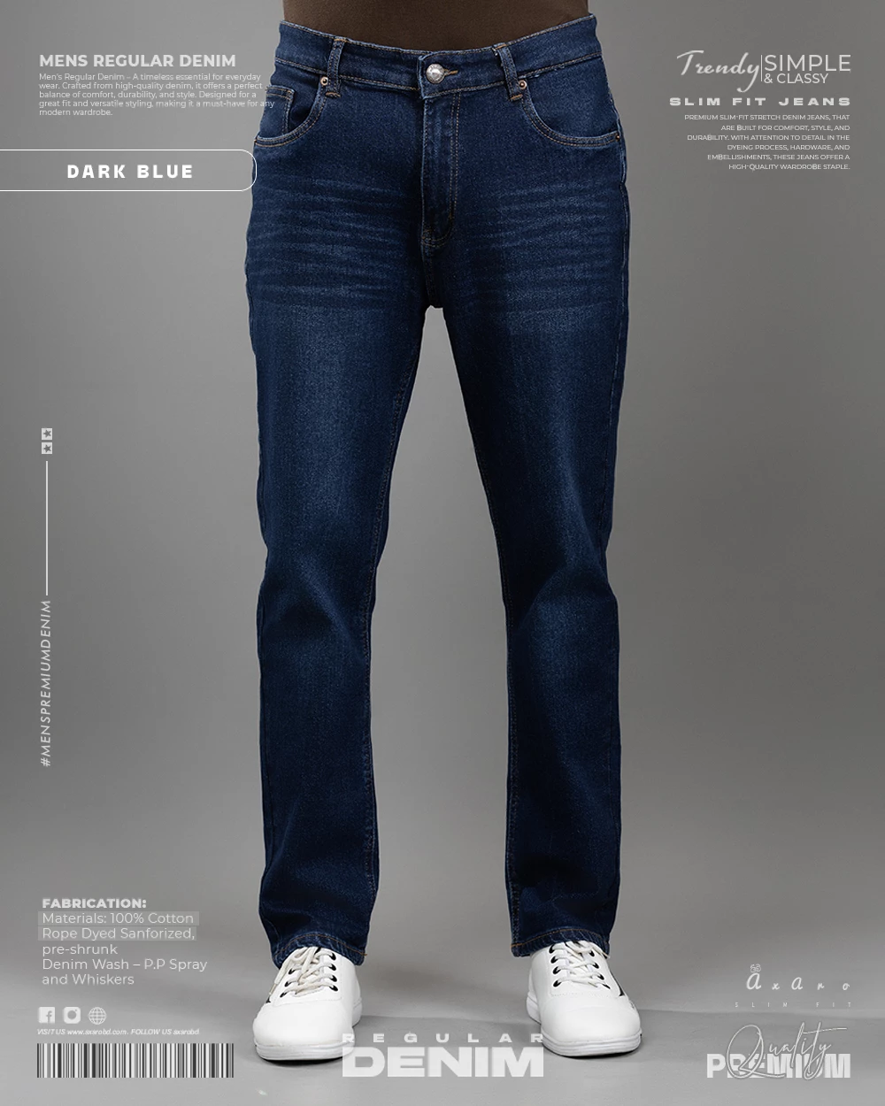 Men’s Regular Jeans Dark Blue