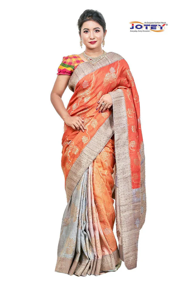 Stone Work Satin Silk Saree