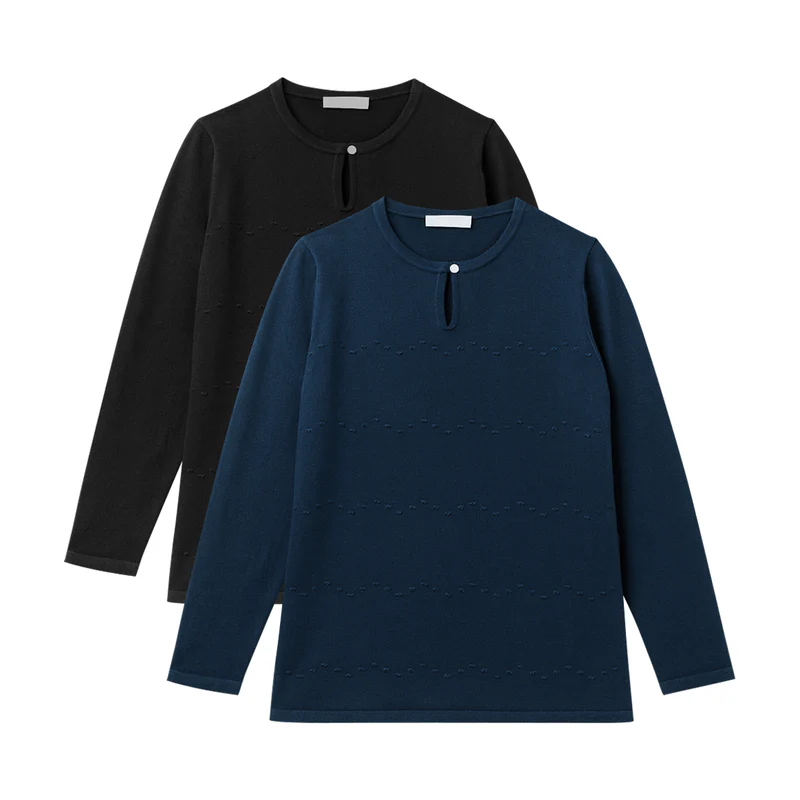 Womens Elegant Knit Pullover Long Sleeve Sweater